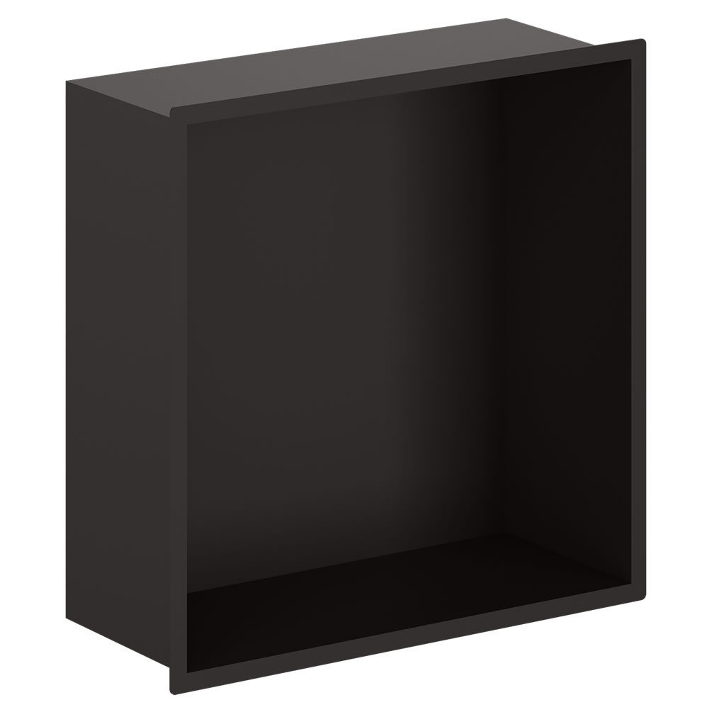 Cutout image of Crosswater Matt Black 305mm Shower Niche